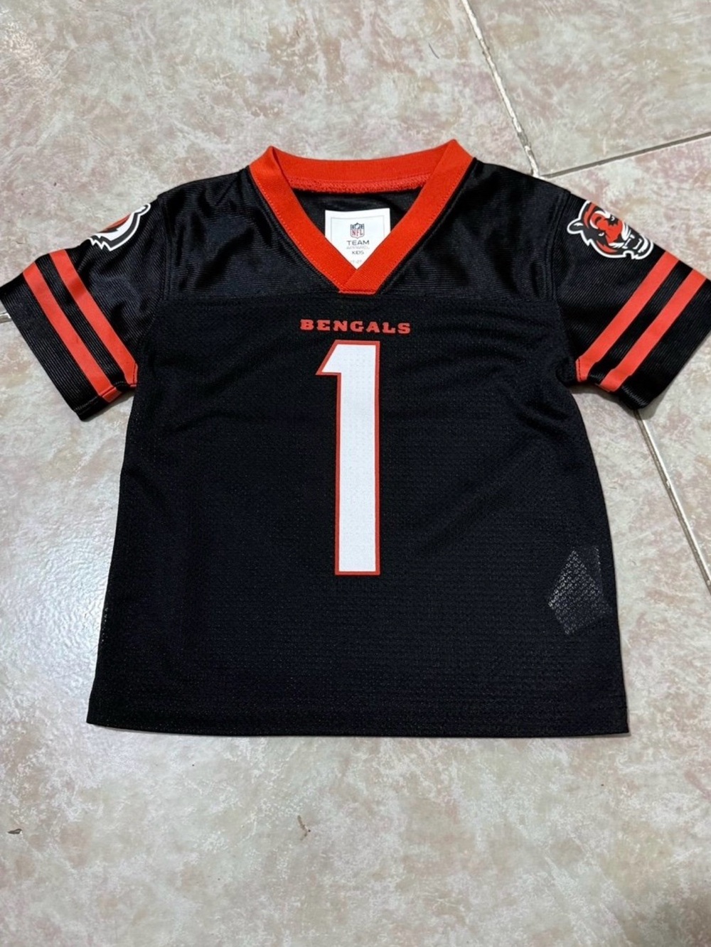 NWOT Toddler 2T-2 Cincinnati Bengals #1 Chase NFL Team Apparel Jersey